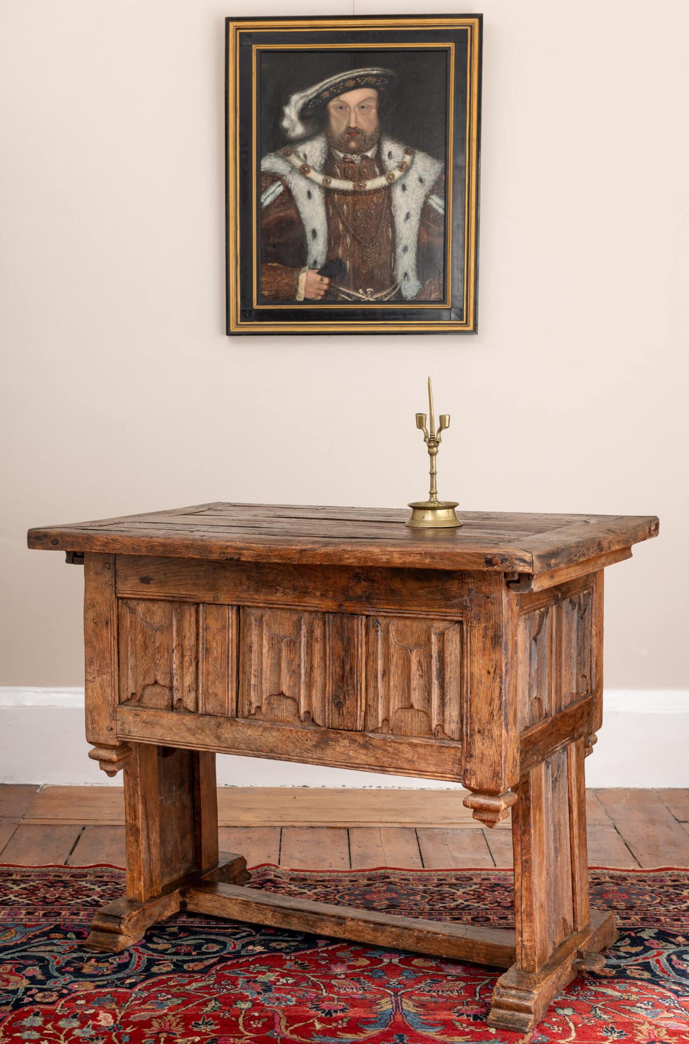 Gothic Oak Carved Rent Table