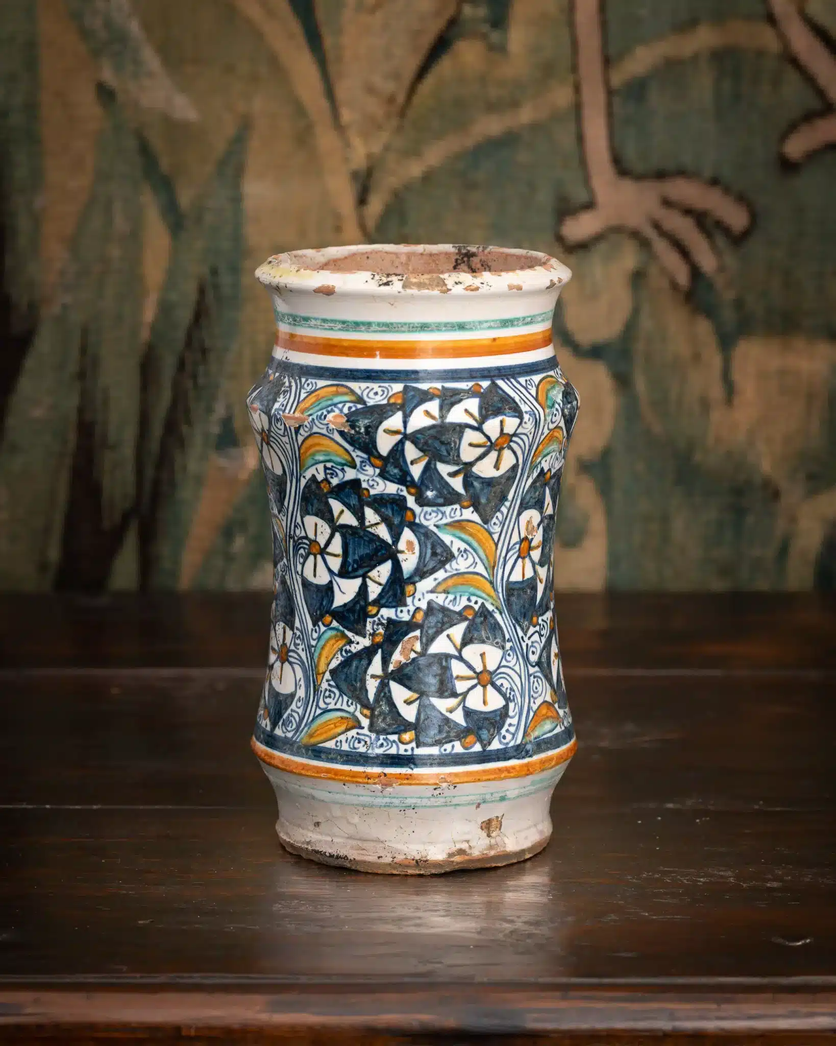 Early 16th-Century Montelupo Maiolica Albarello