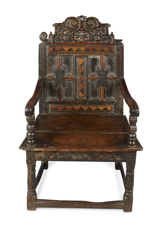 Elizabeth I inlaid armchair