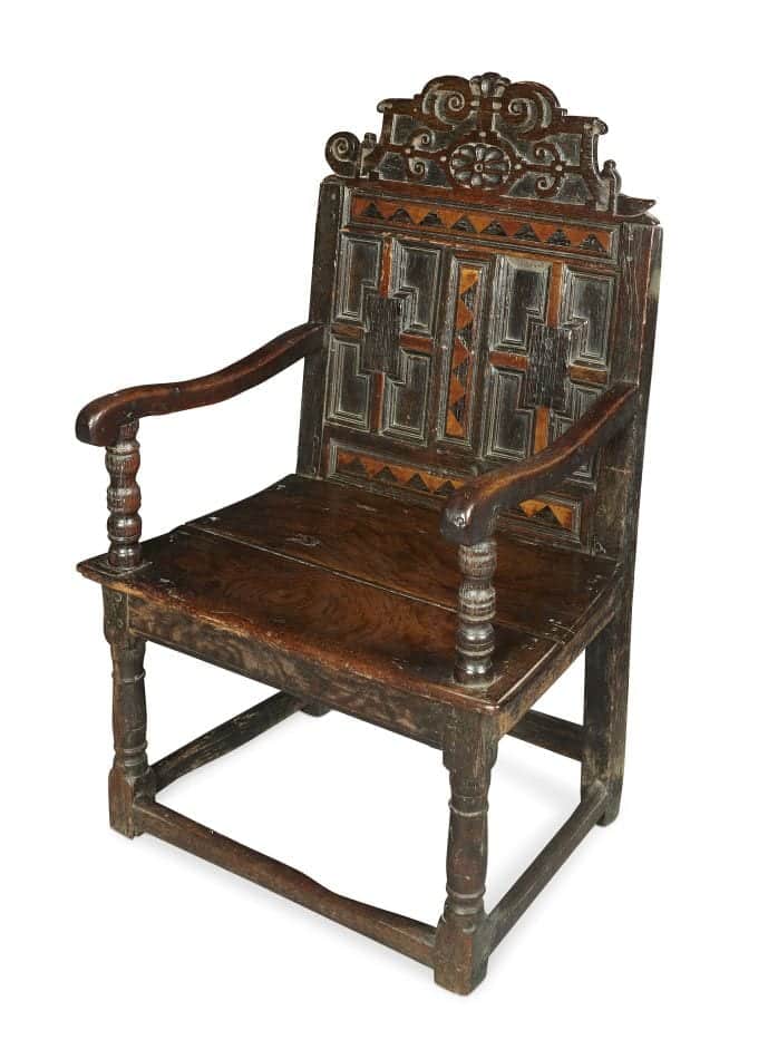 Elizabeth I inlaid armchair