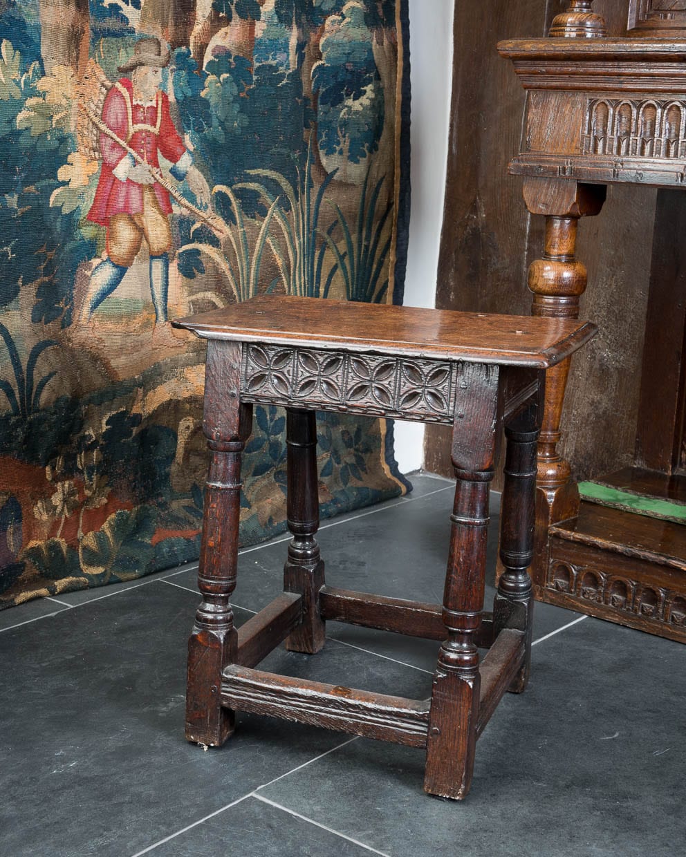 Charles I joined oak stool