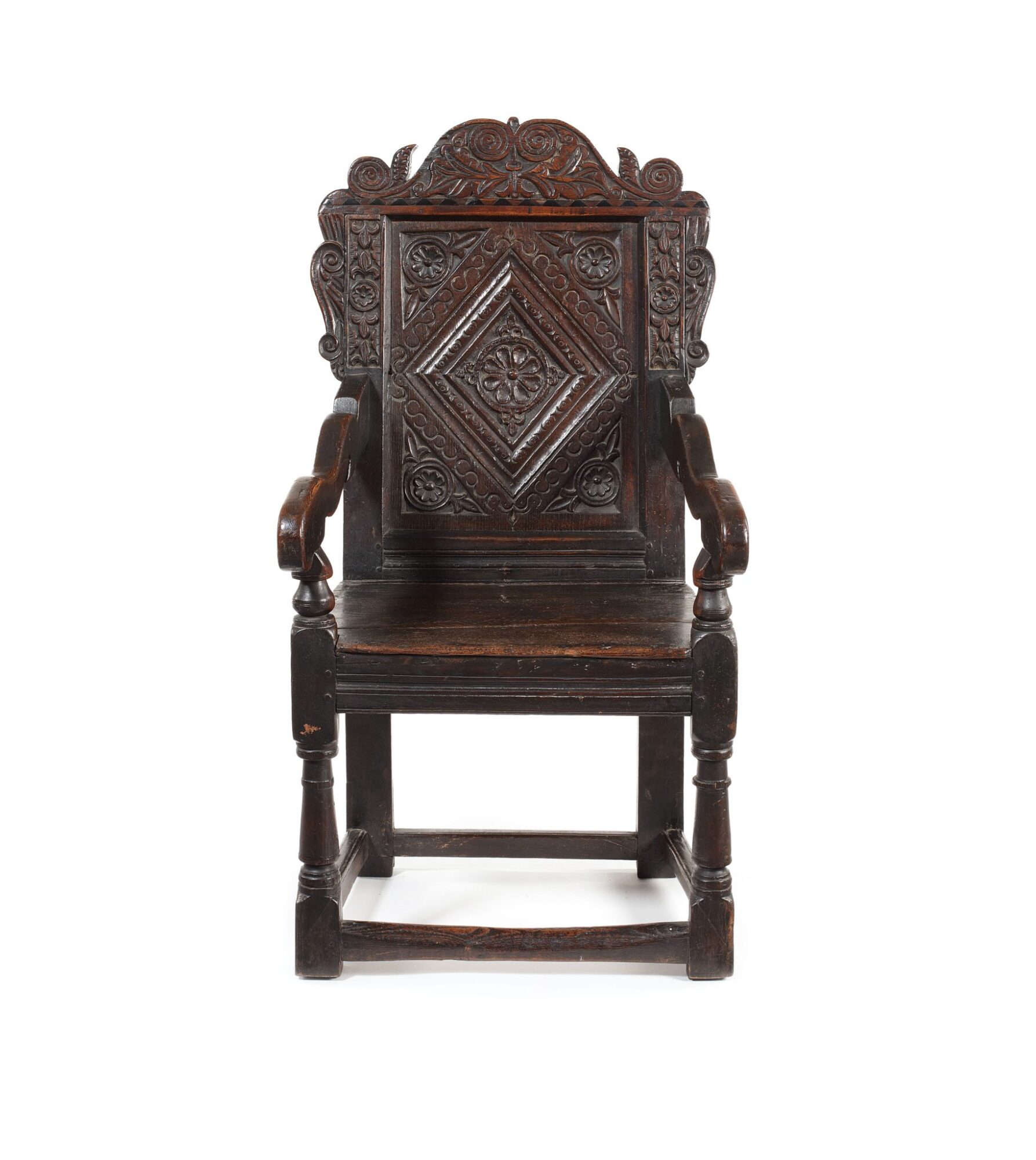 Charles II joined oak armchair