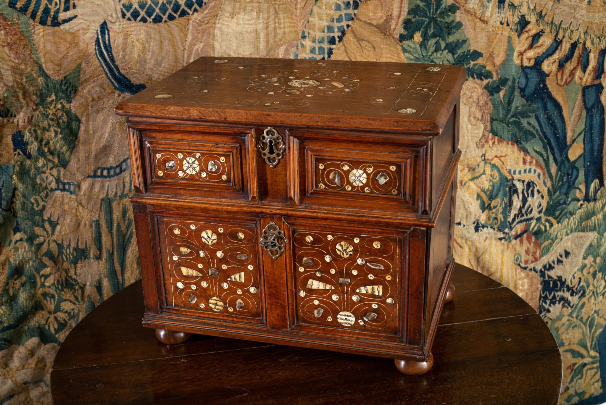 Charles I walnut table cabinet