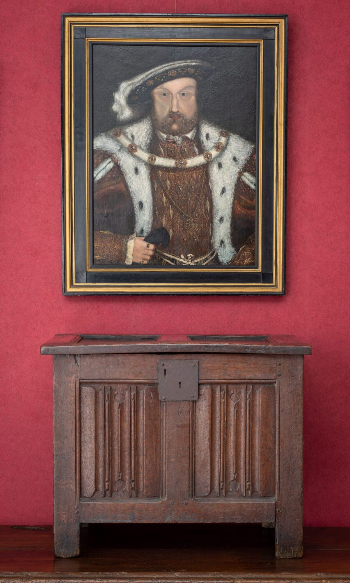 Henry VIII Joined Oak Linenfold Chest
