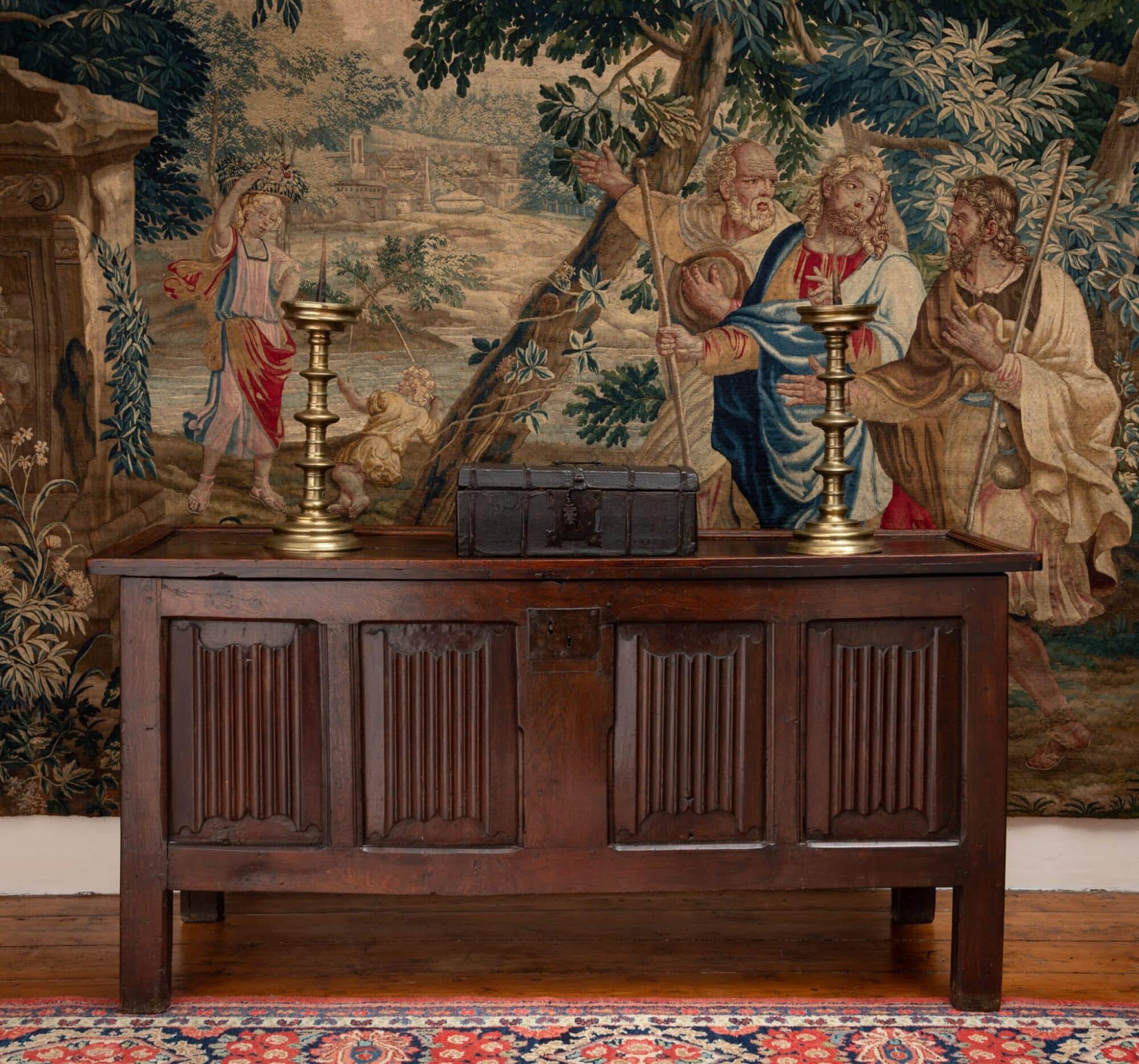 Henry VIII Oak Linenfold Chest