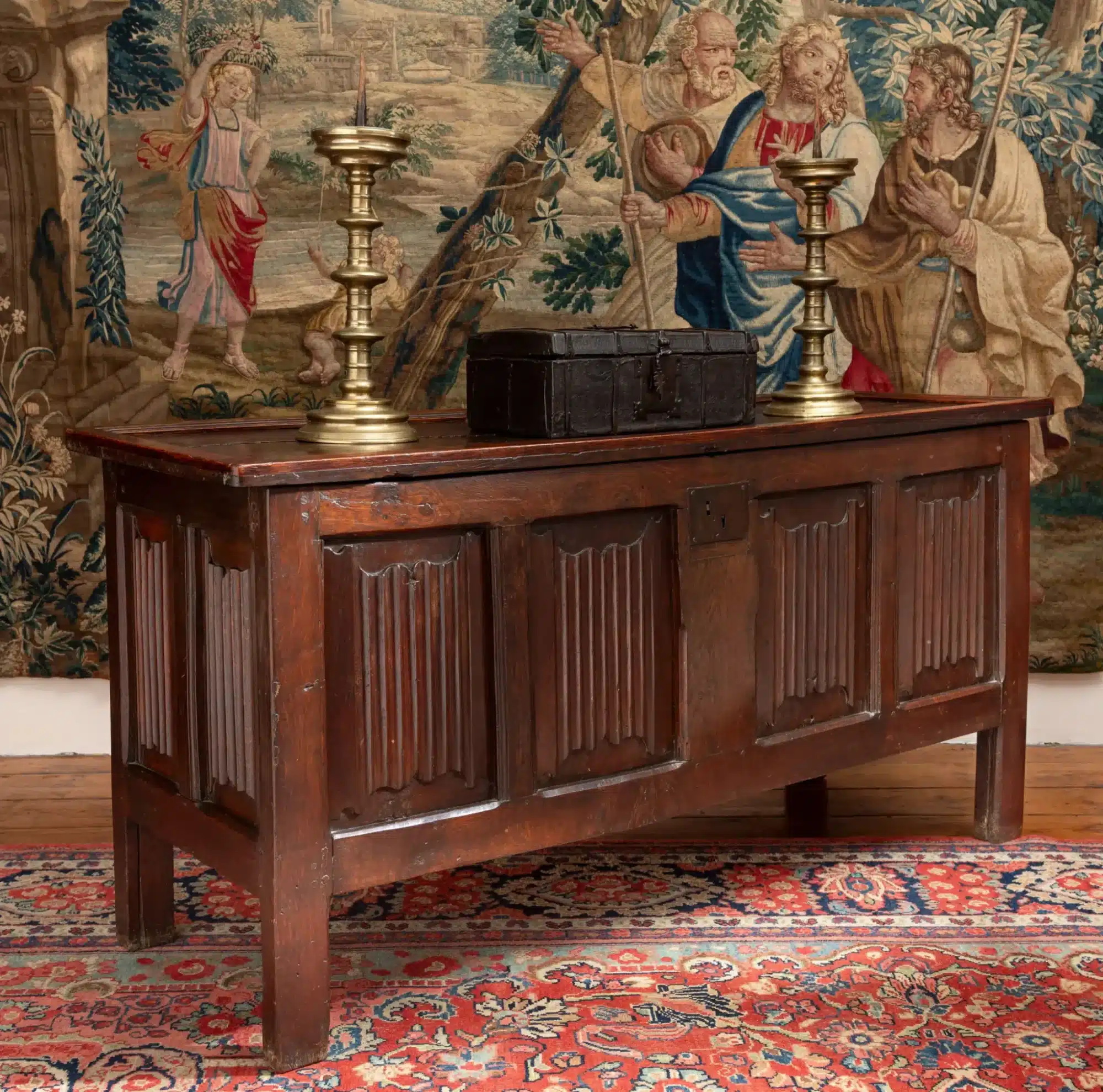 Henry VIII Oak Linenfold Chest