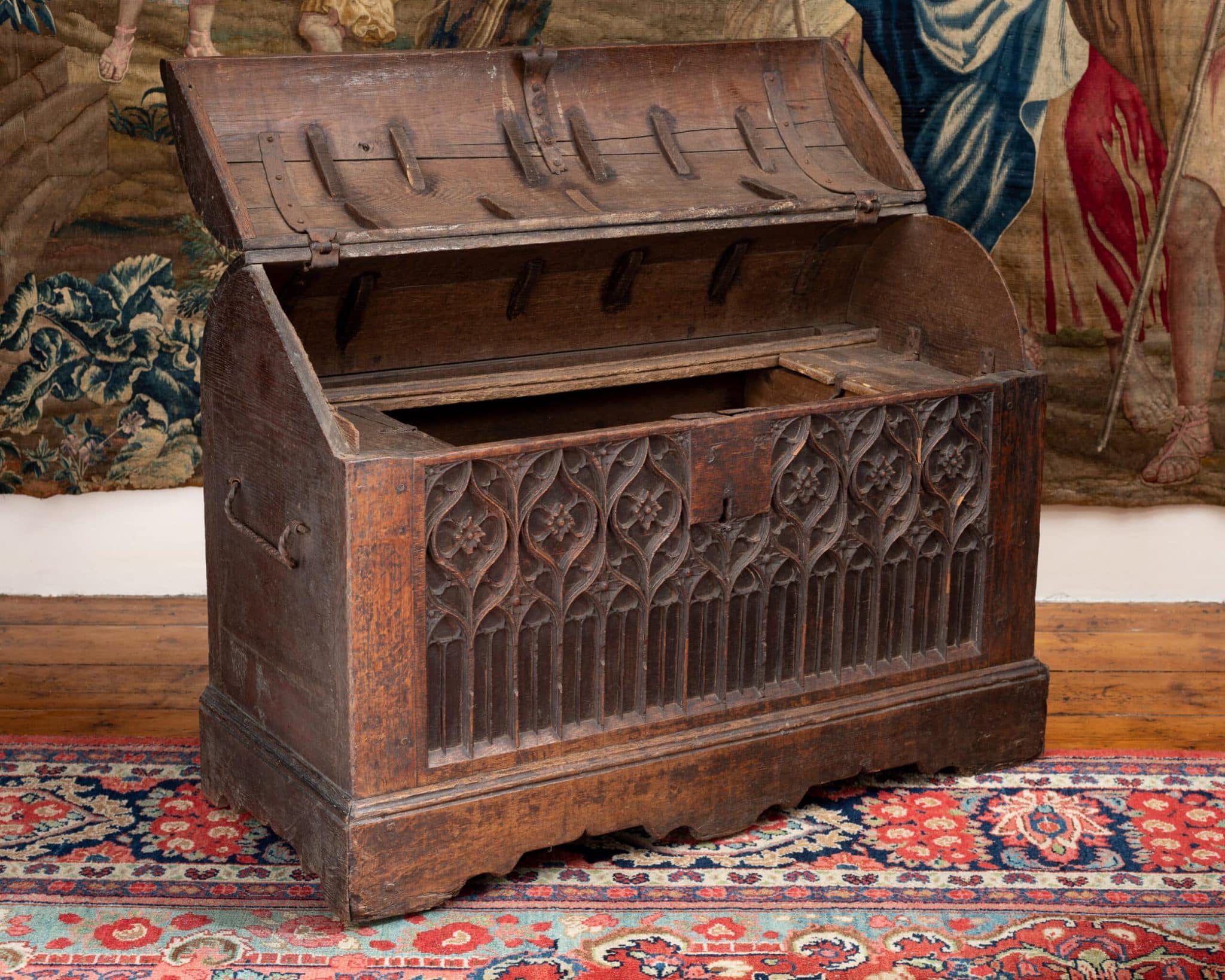 Late Gothic Oak Coffer en Bahut, Northern France