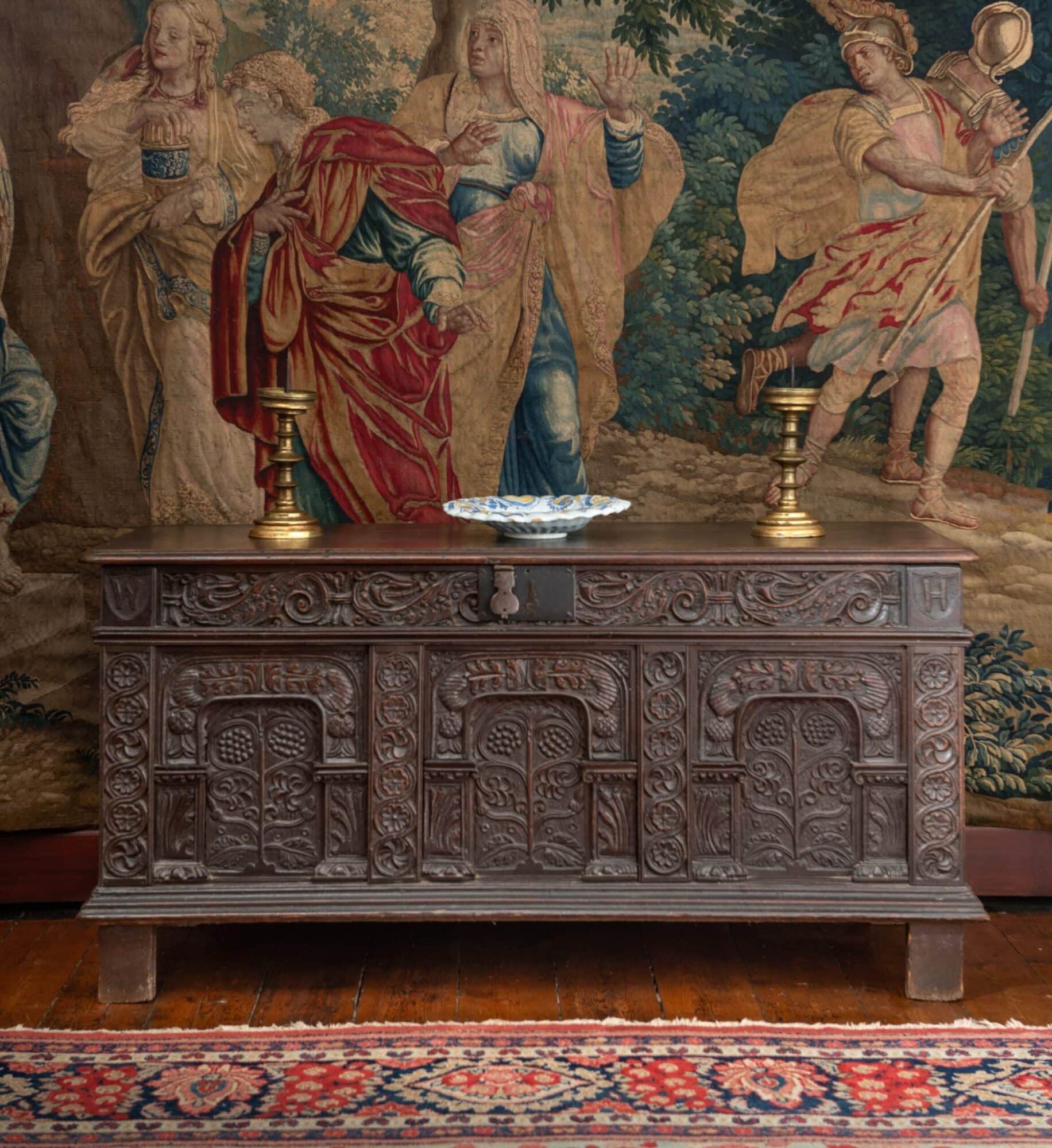 Charles I Gloucestershire Joined Oak Chest