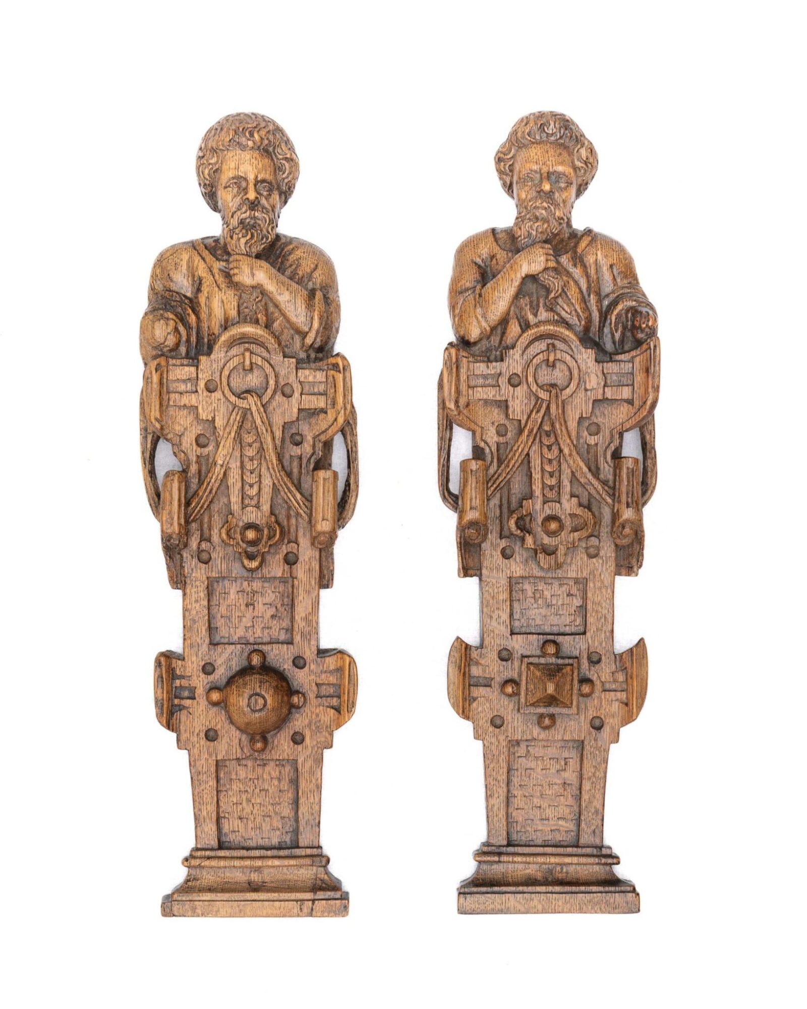 Pair of Elizabeth I Oak Caryatid Figures