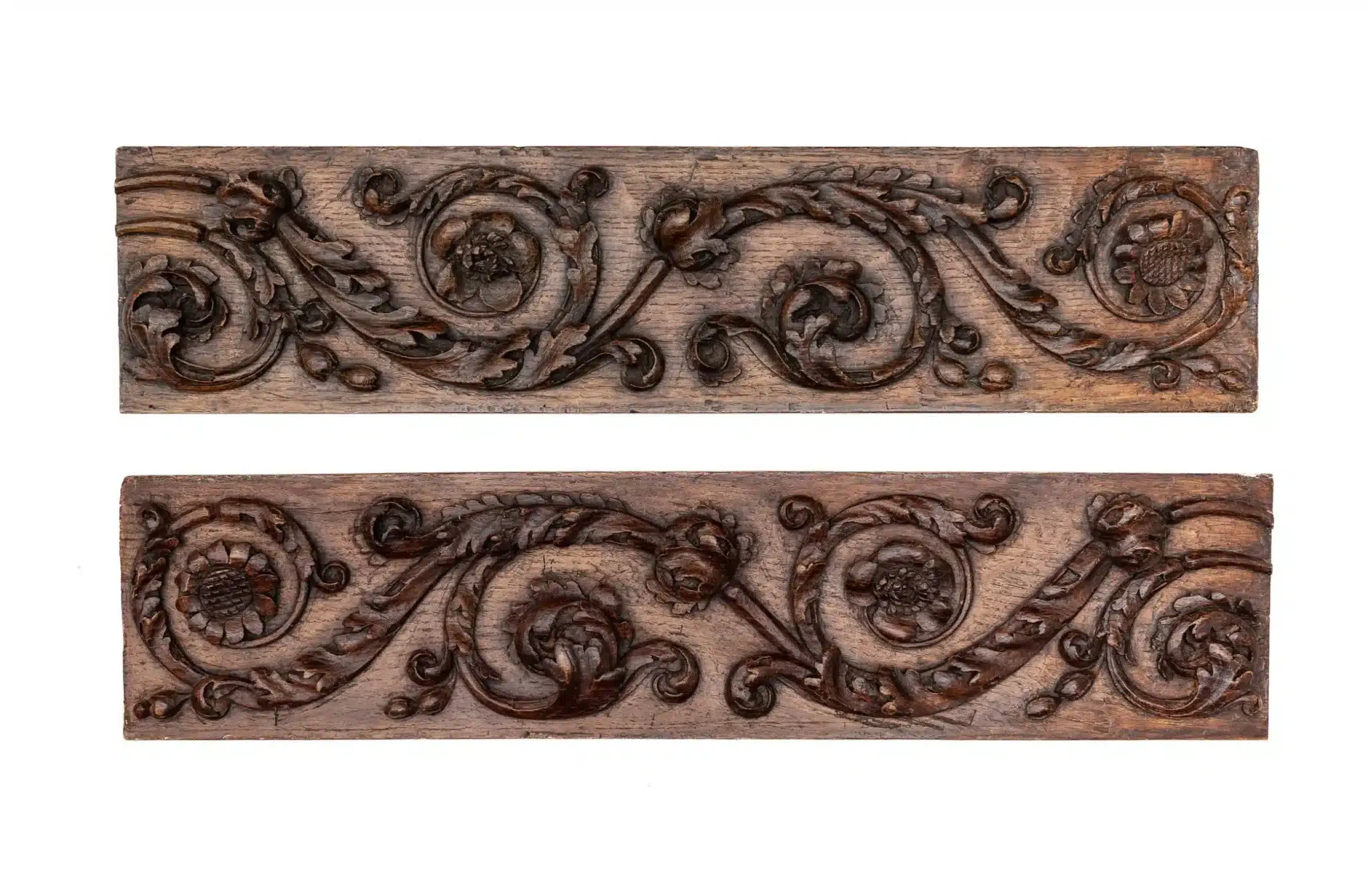 Pair of Dutch Renaissance Oak Carved Panels