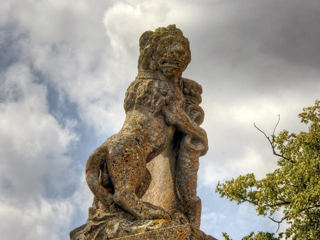 James I walnut heraldic lion
