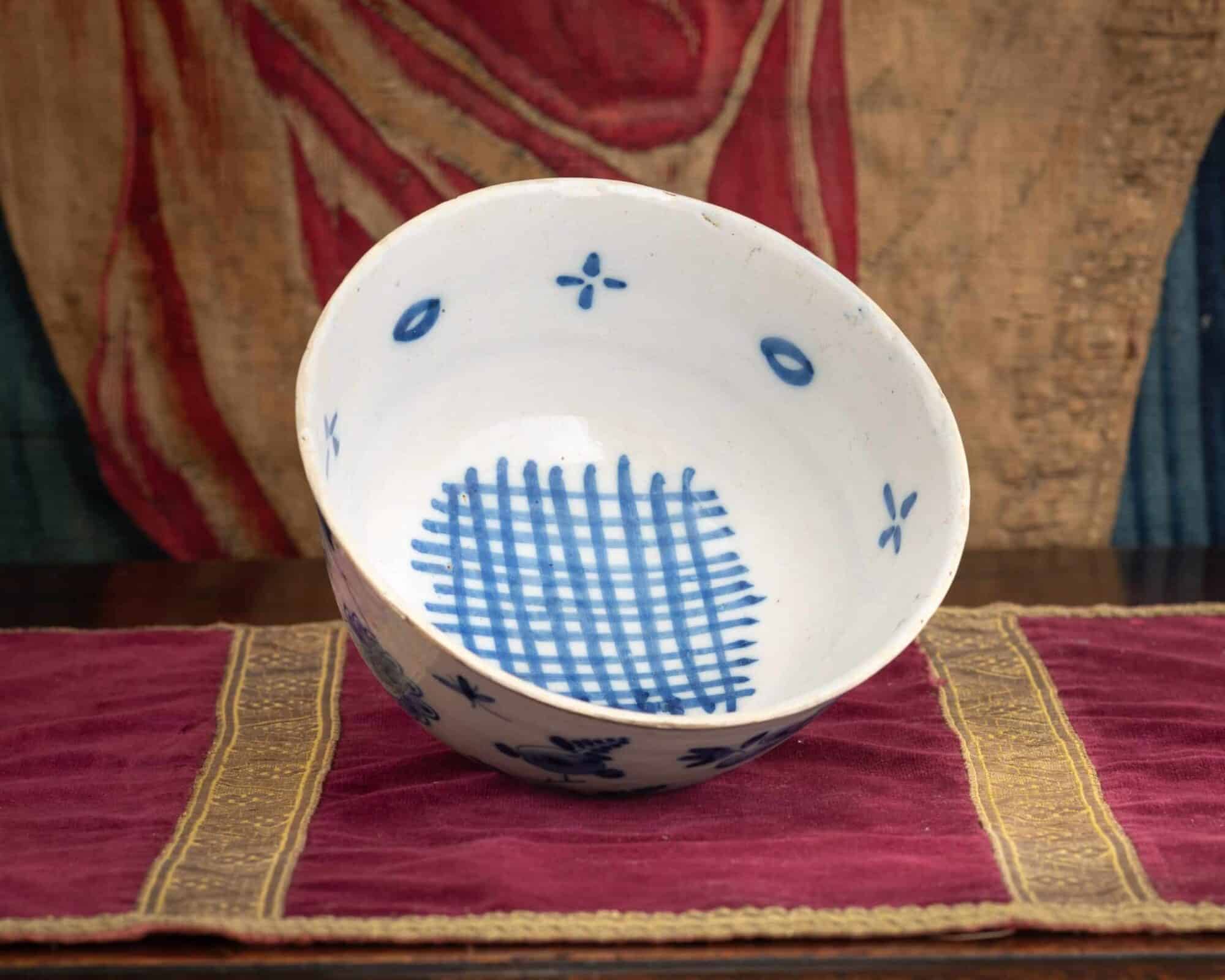 English Delftware Blue and White Bowl
