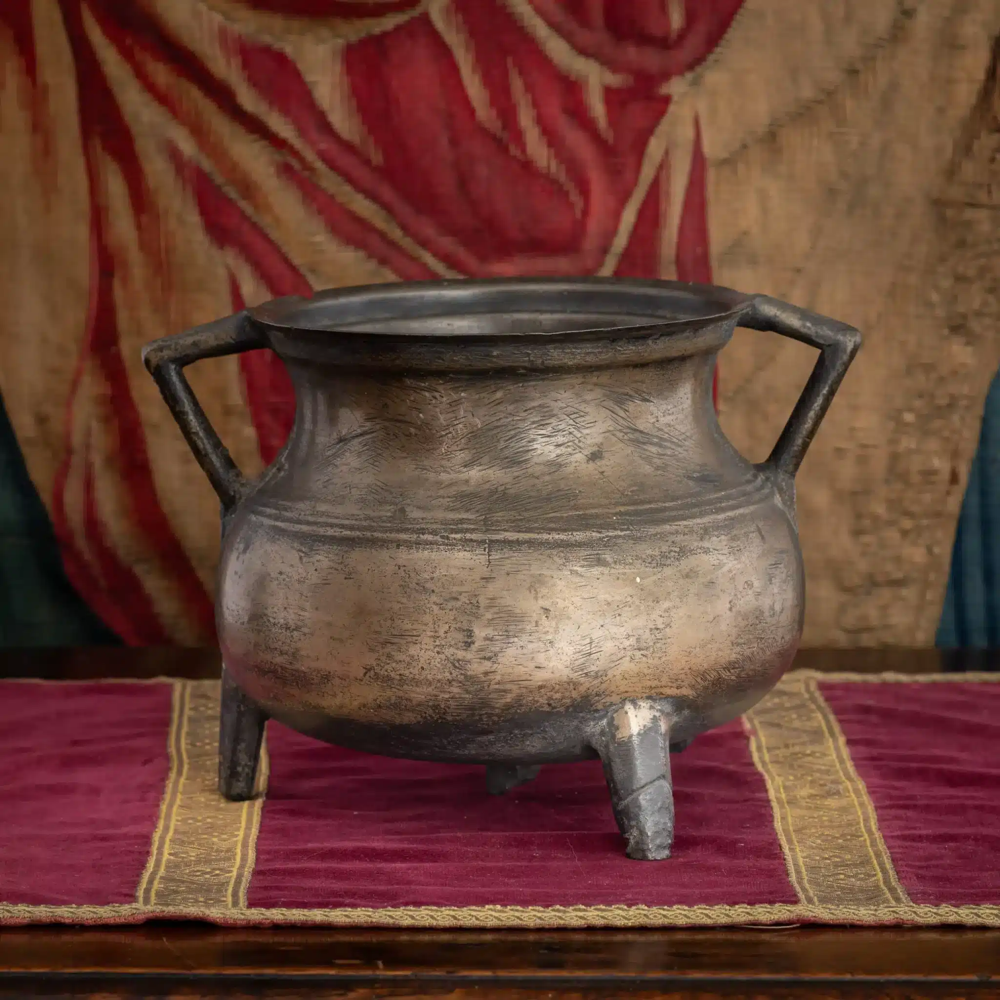 Renaissance Cast-Bronze Cooking Cauldron