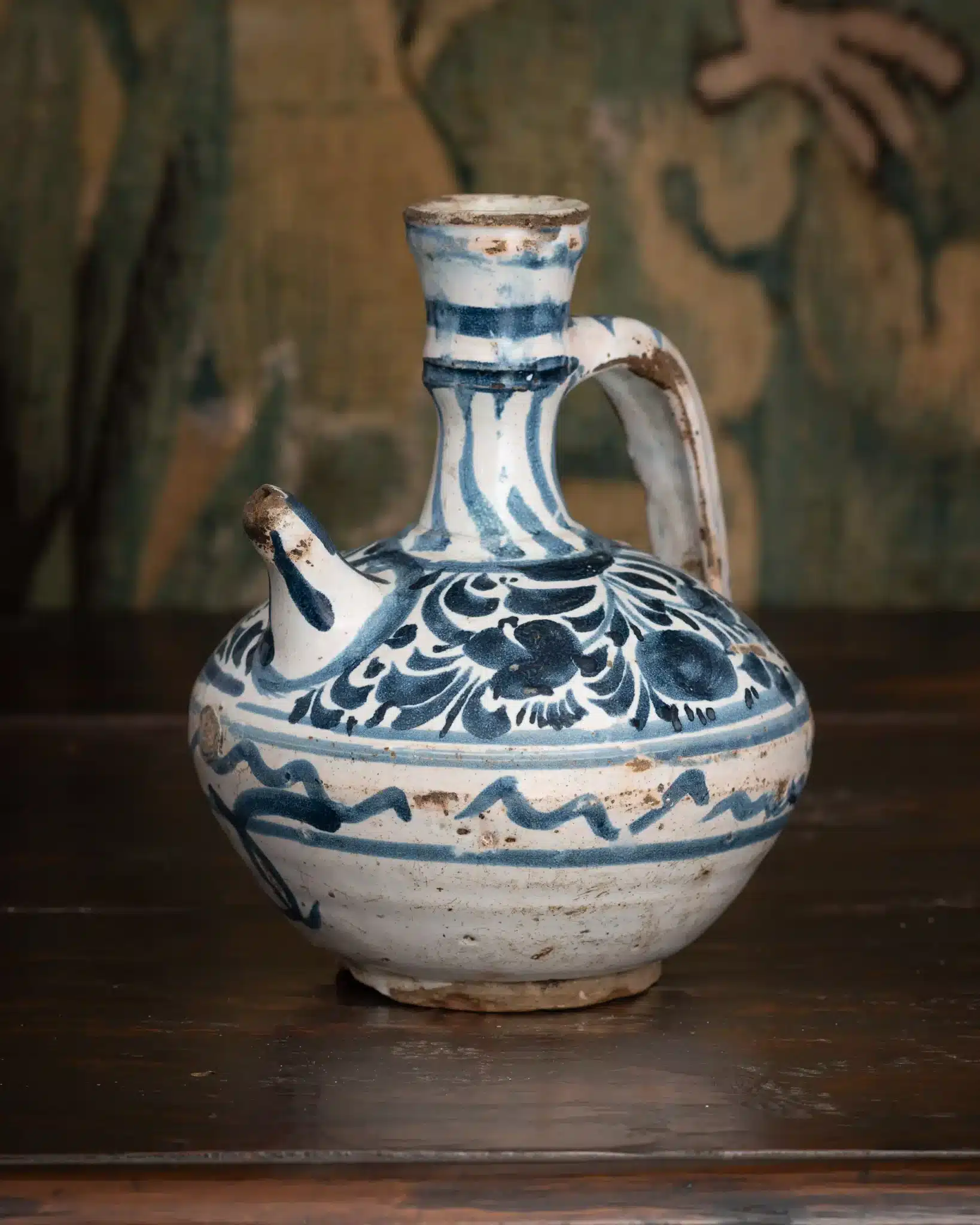 Tin-Glazed Earthenware Ewer