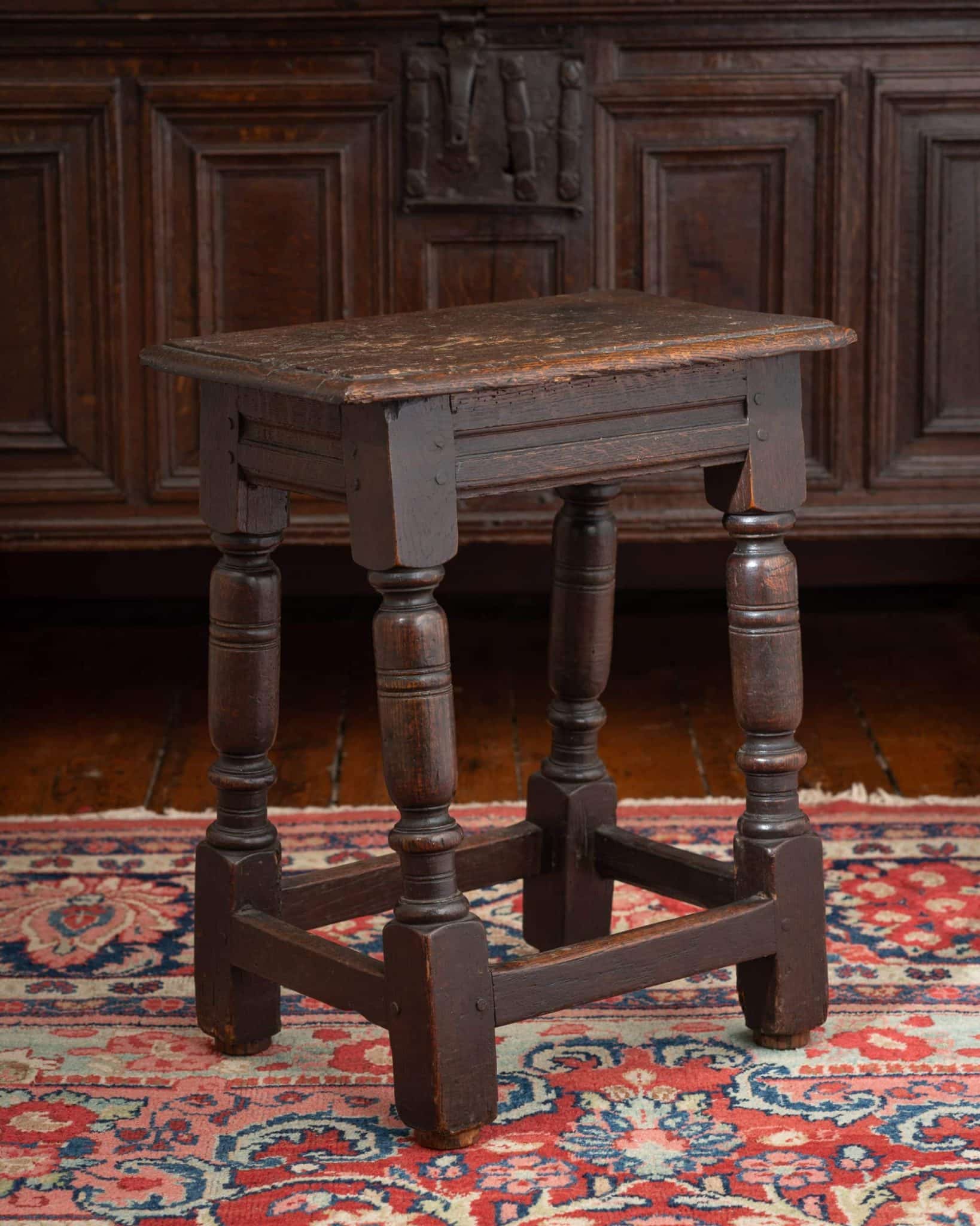 Charles I Joined Oak Stool