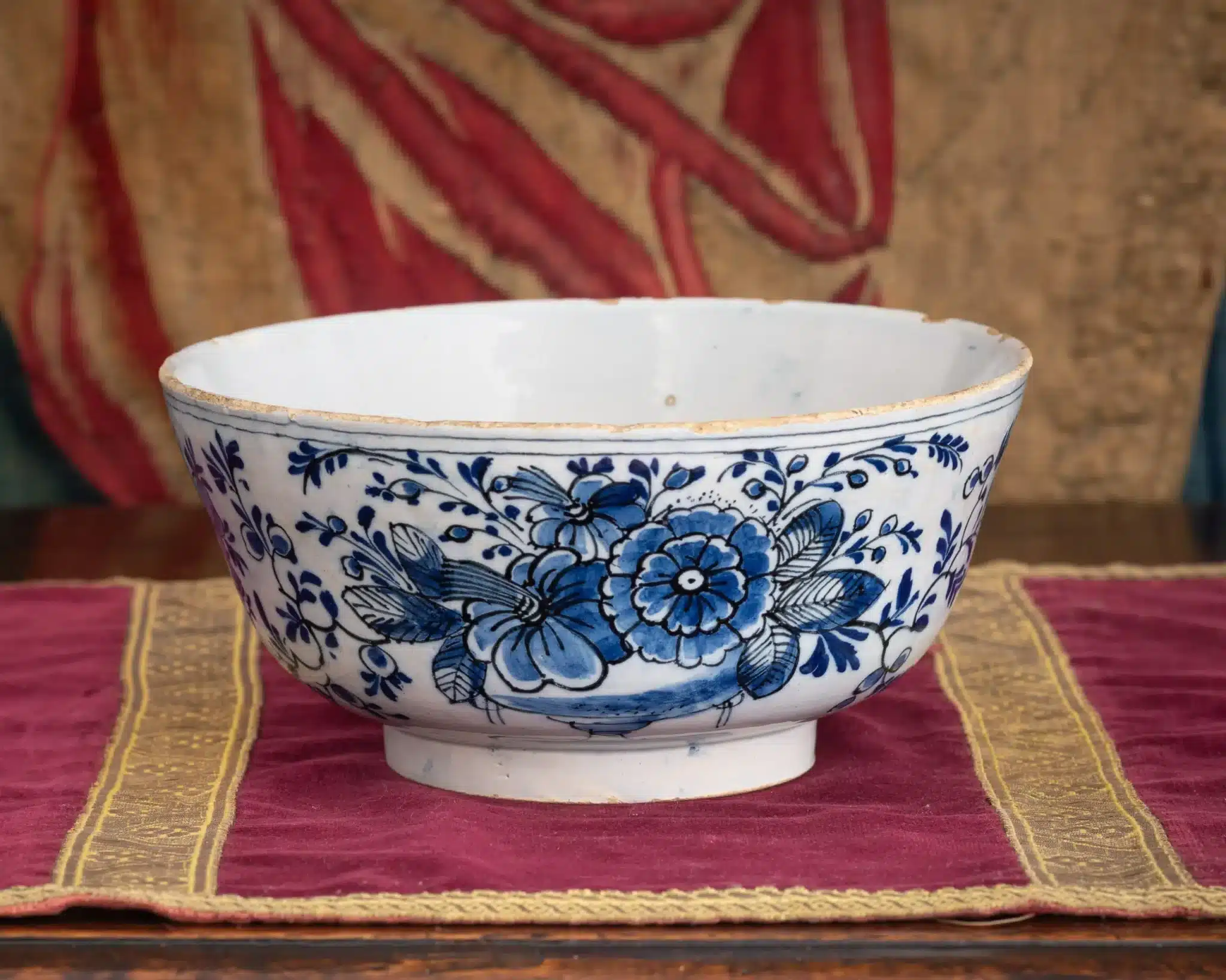 English Delftware Blue-and-White Bowl