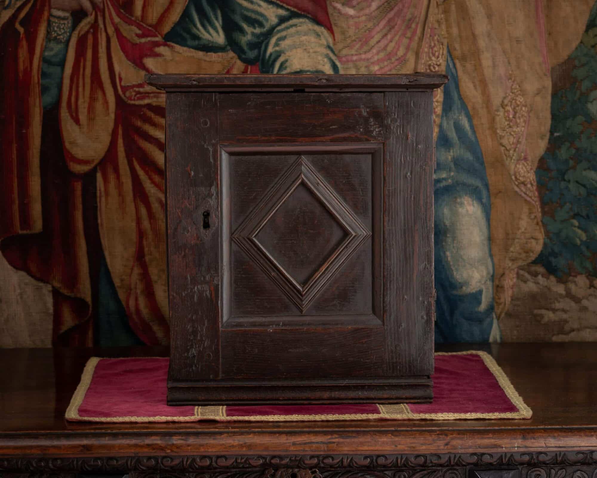 Oak Table Cabinet (“Spice” or Valuables Cabinet)