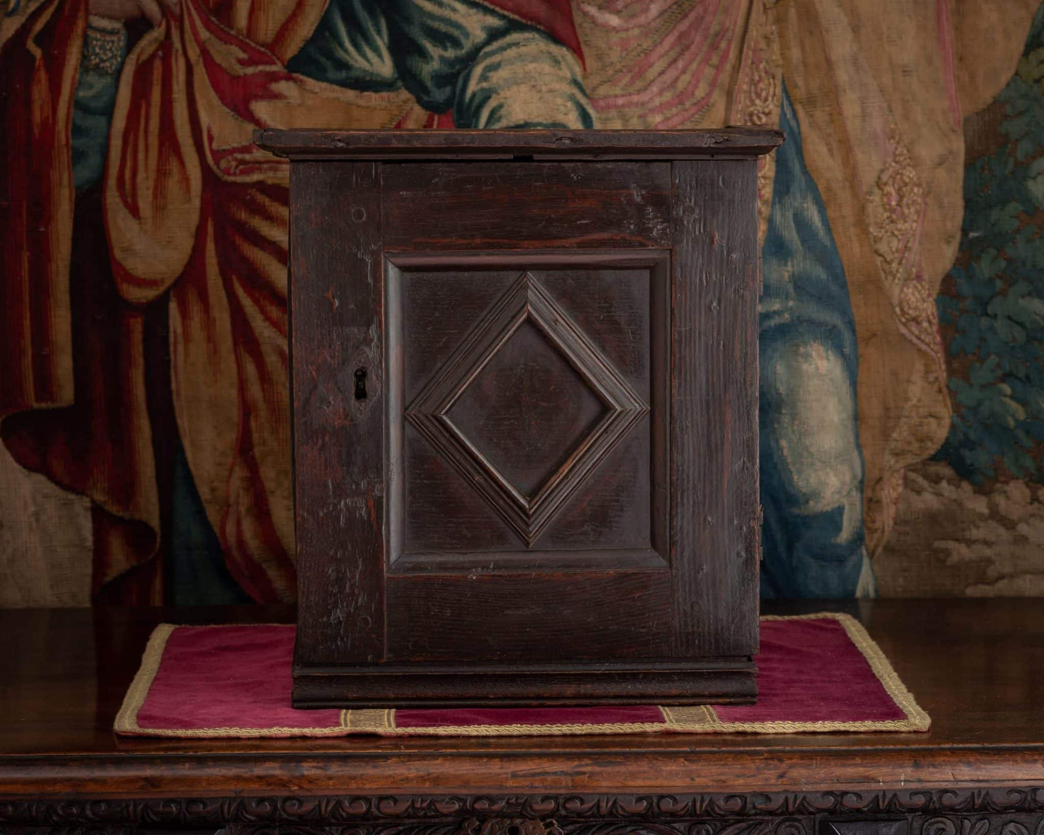 Oak Table Cabinet (“Spice” or Valuables Cabinet)
