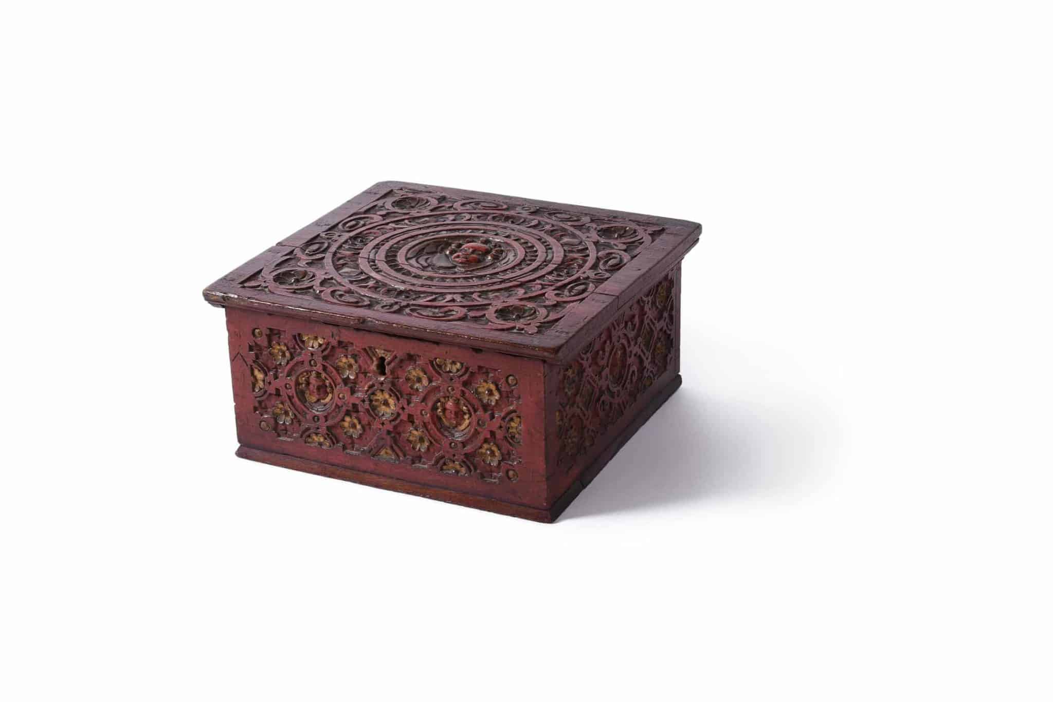 16th century carved table box