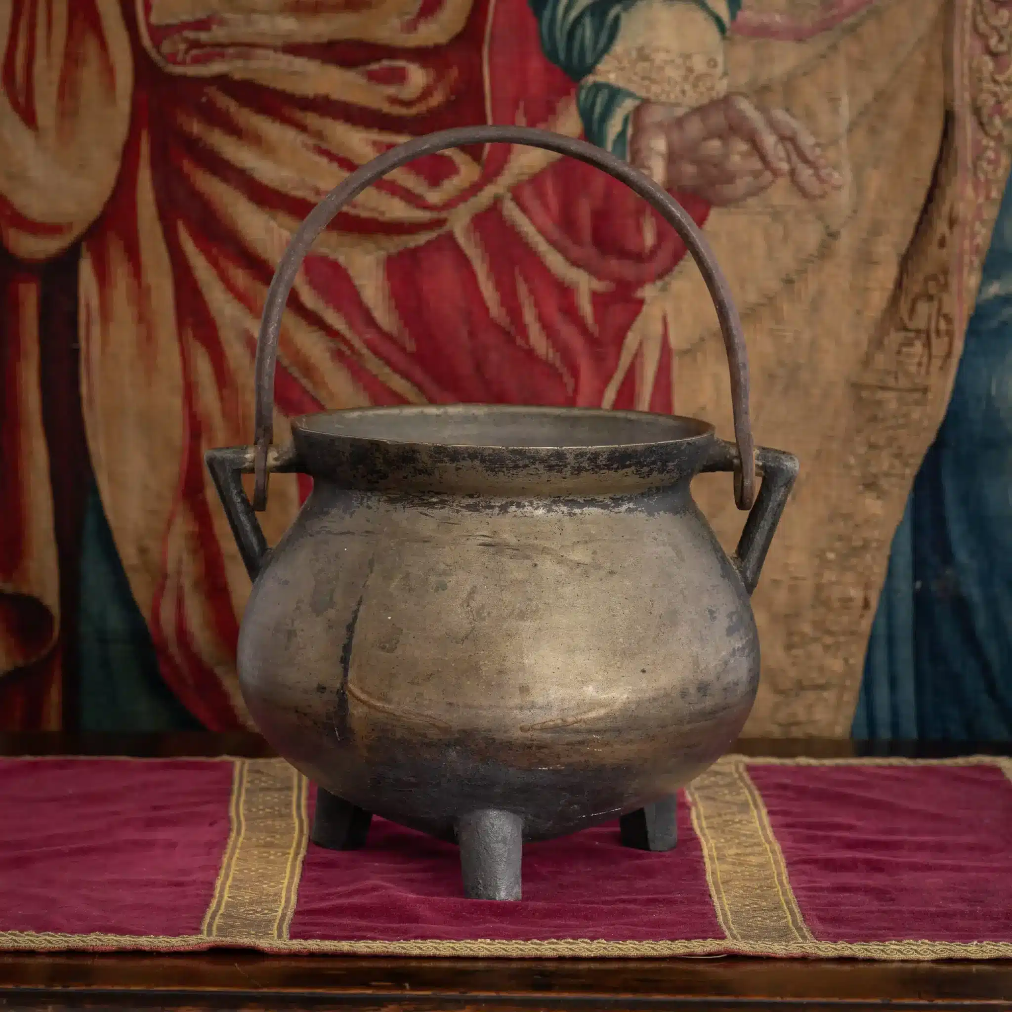 Cast Bronze Tripod Cauldron
