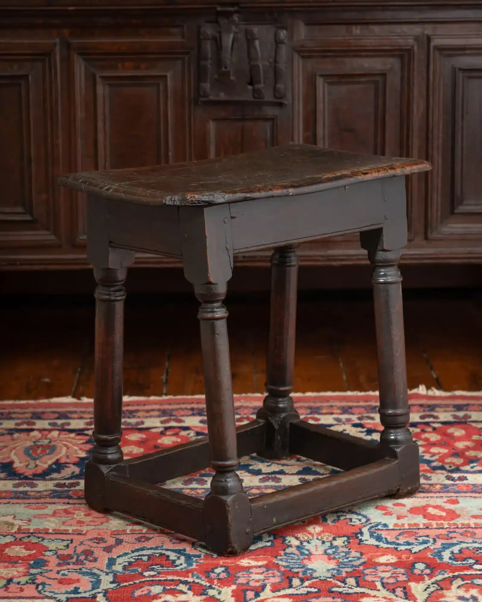Charles II Joined Oak Stool