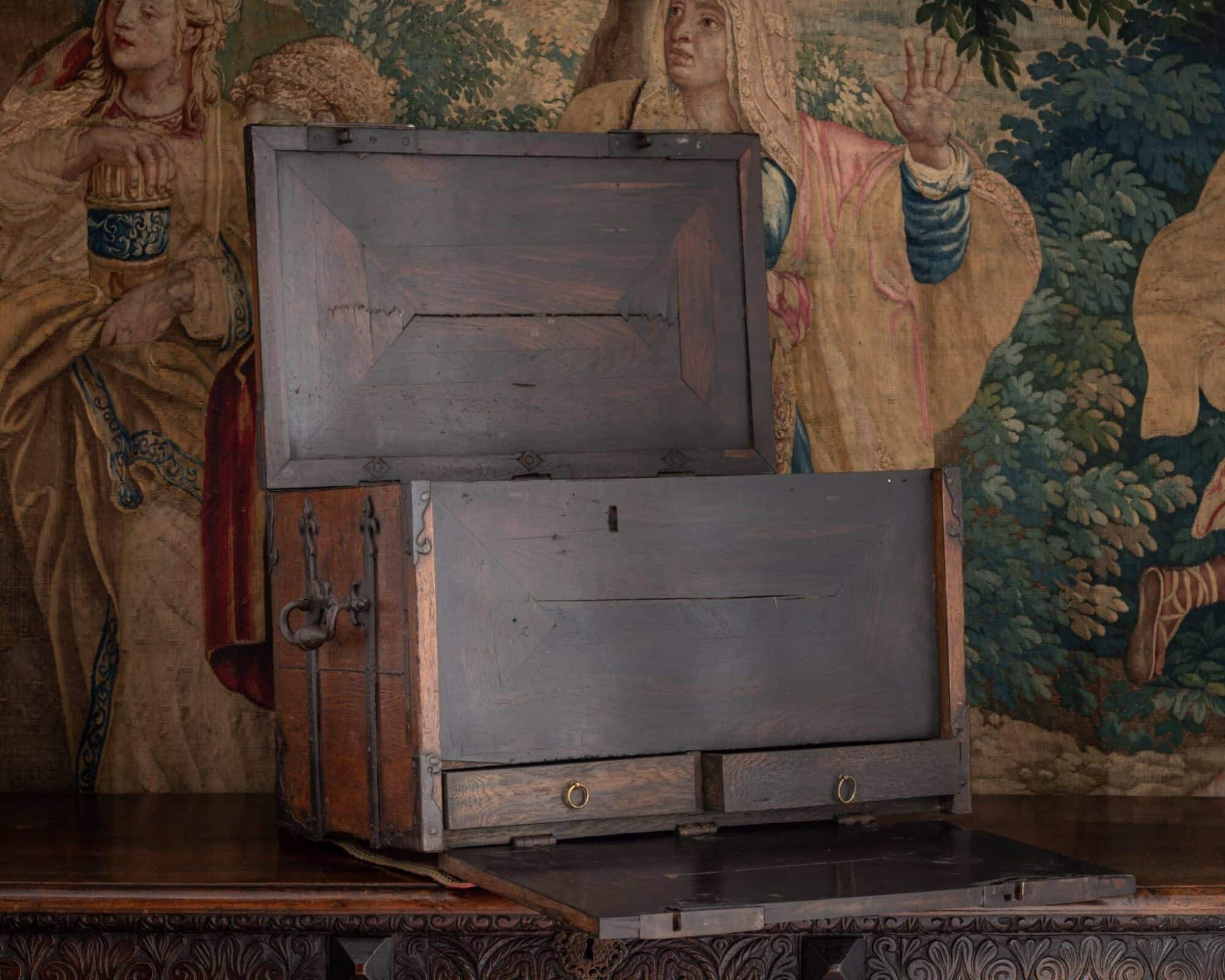 English Iron-Mounted Strong Box