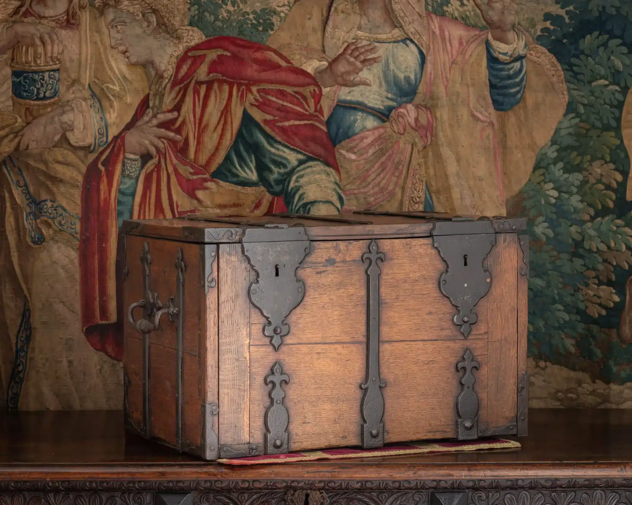 English Iron-Mounted Strong Box