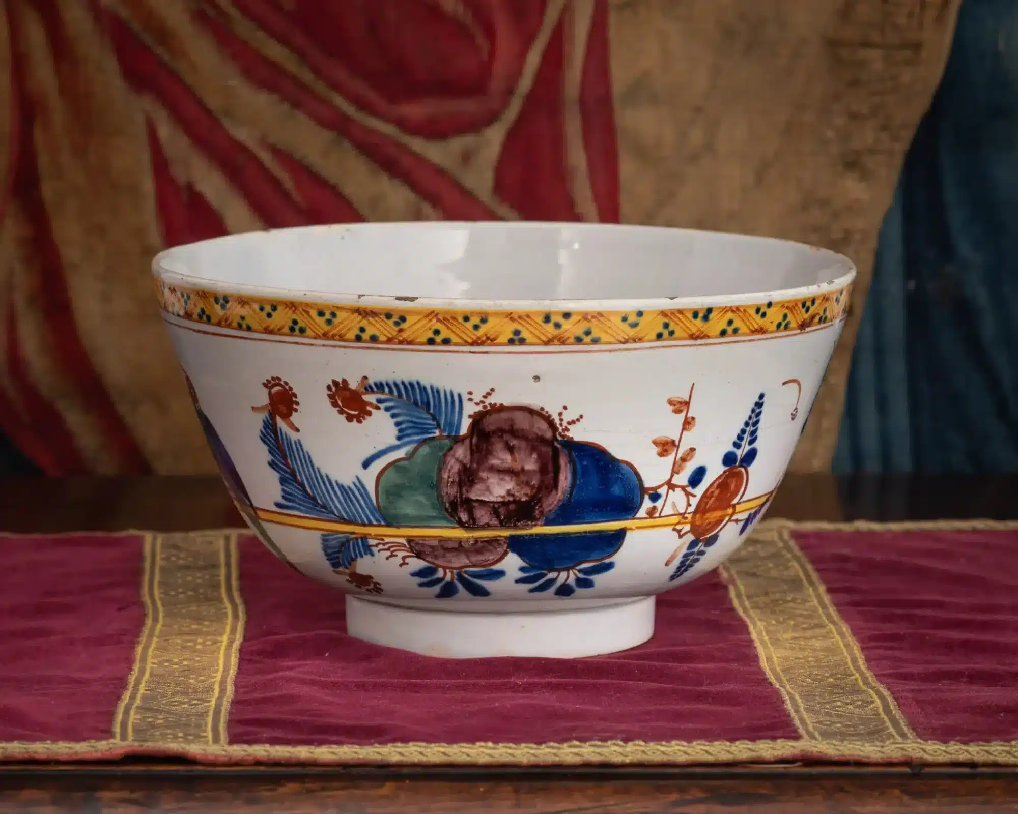 English Delftware Polychrome Bowl