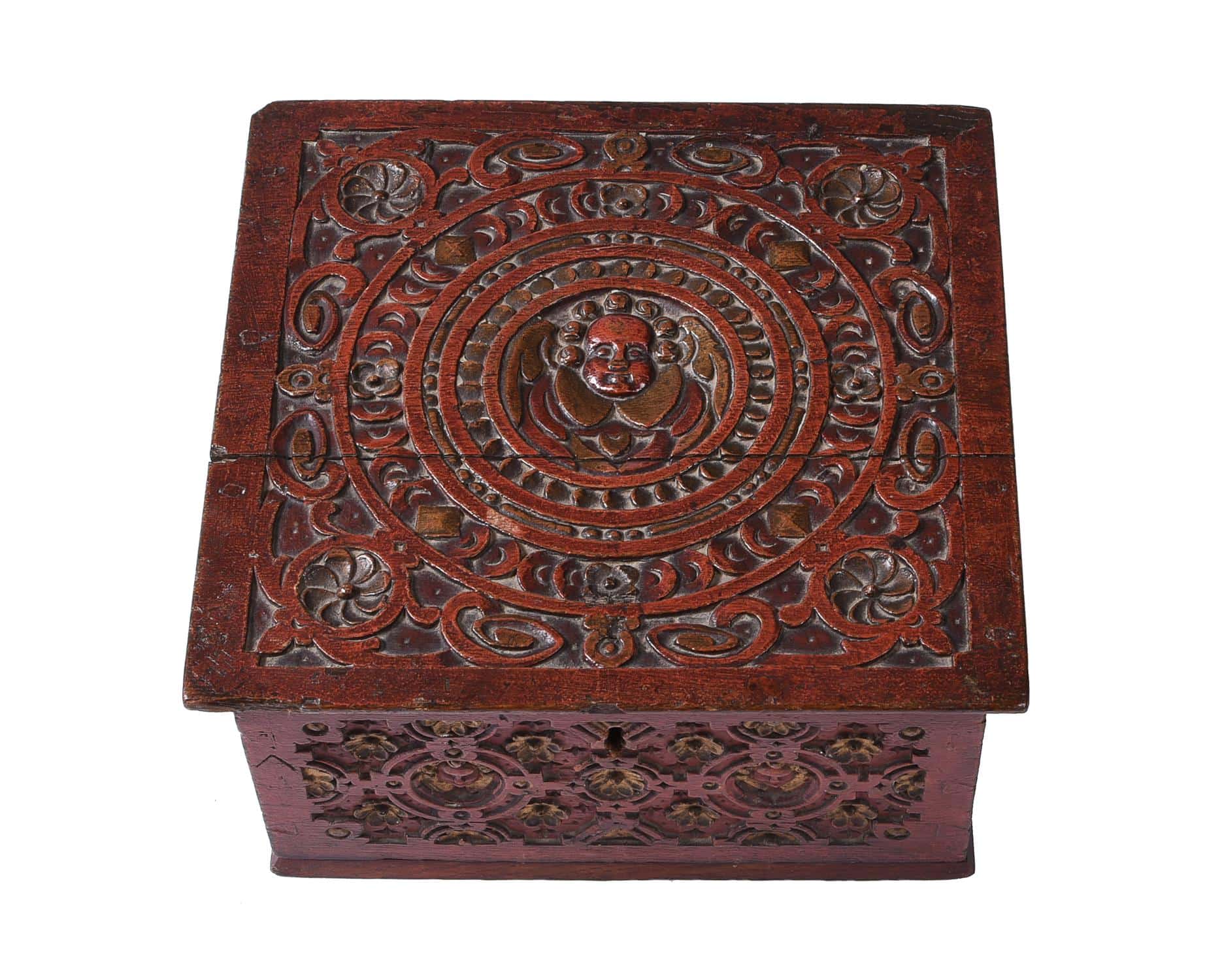 16th century carved table box