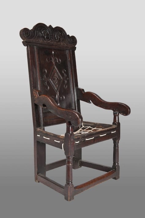 Charles II joined oak armchair