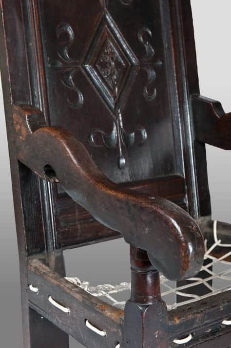 Charles II joined oak armchair