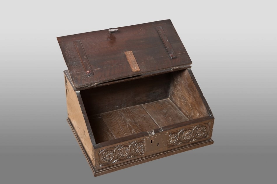 Early 17th century boarded writing slope