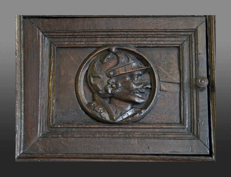 Henry VIII canted oak buffet