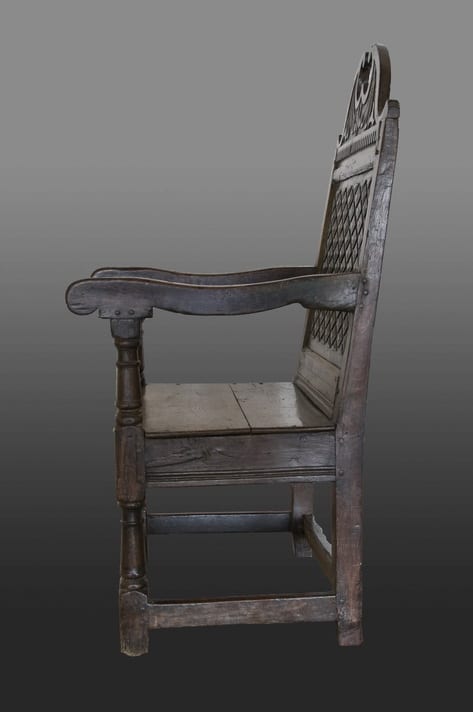 Charles I oak joined armchair