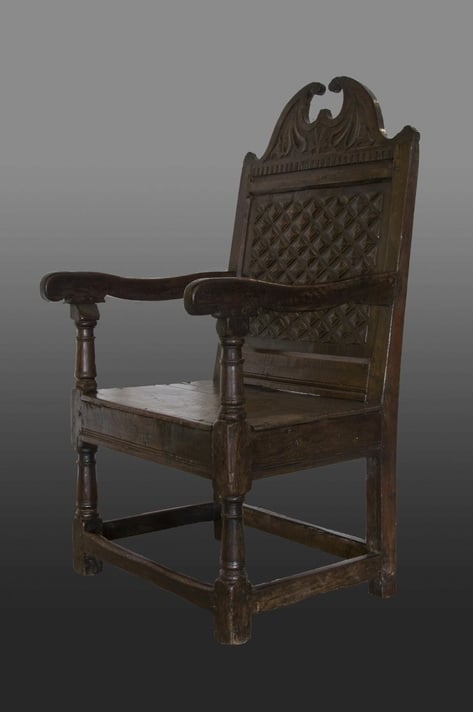 Charles I oak joined armchair