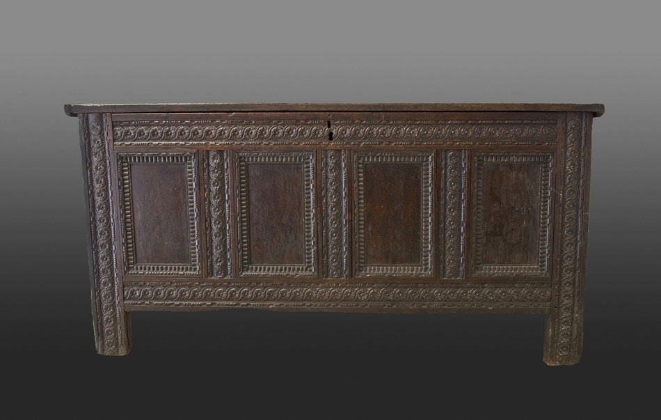 Elizabeth I oak joined chest