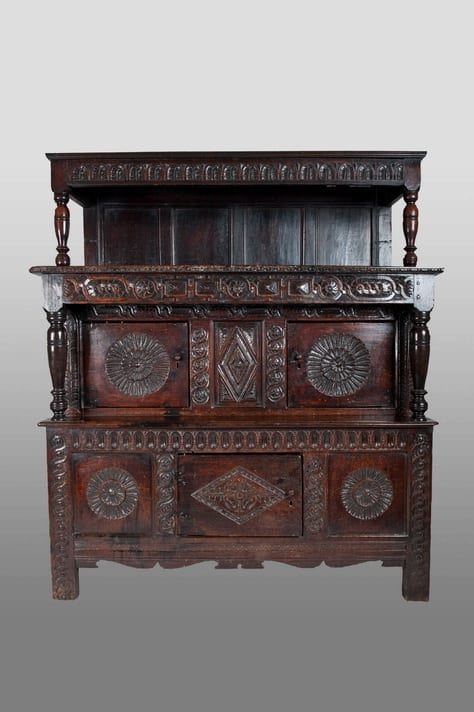 James I oak press cupboard