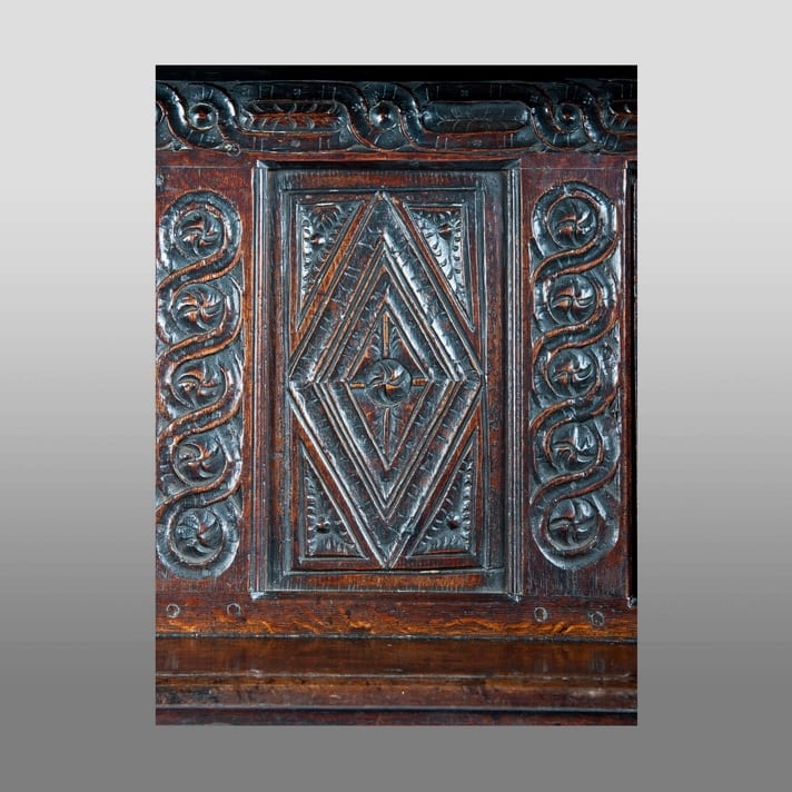 James I oak press cupboard