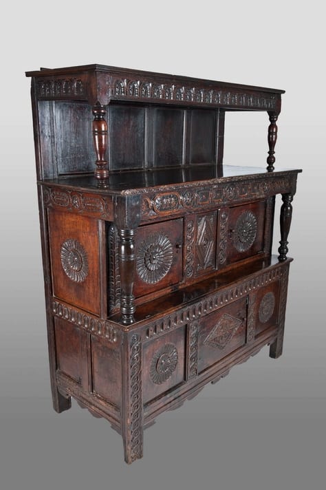 James I oak press cupboard