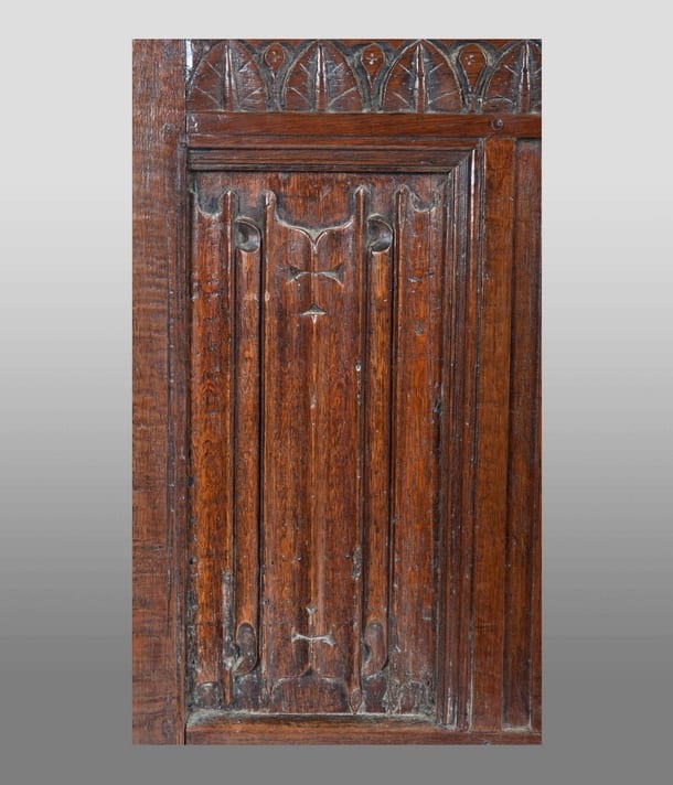 Henry VIII joined oak linenfold chest
