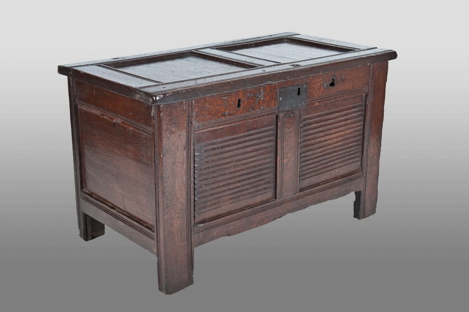 Henry VIII joined oak linenfold chest