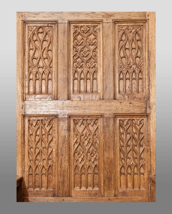 Late gothic oak throne chair