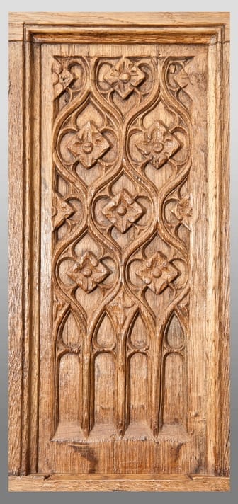 Late gothic oak throne chair