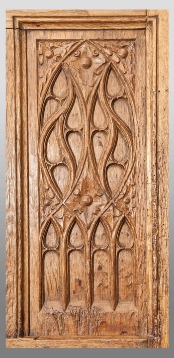 Late gothic oak throne chair