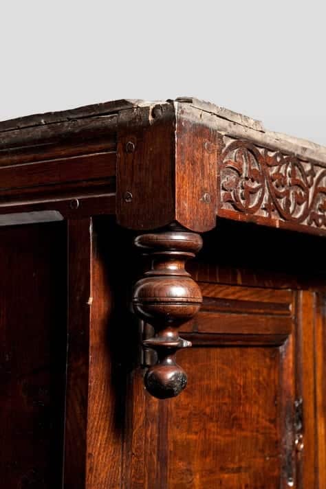 William and Mary oak press cupboard