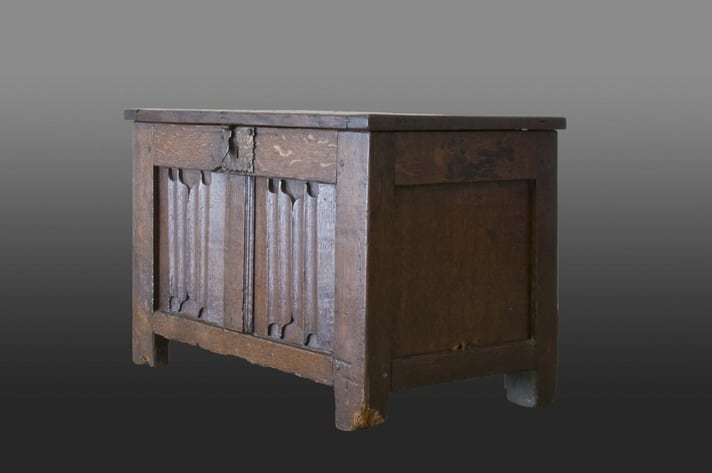 16th century oak linenfold chest
