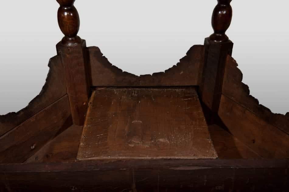 Mid 17th century joined oak folding table