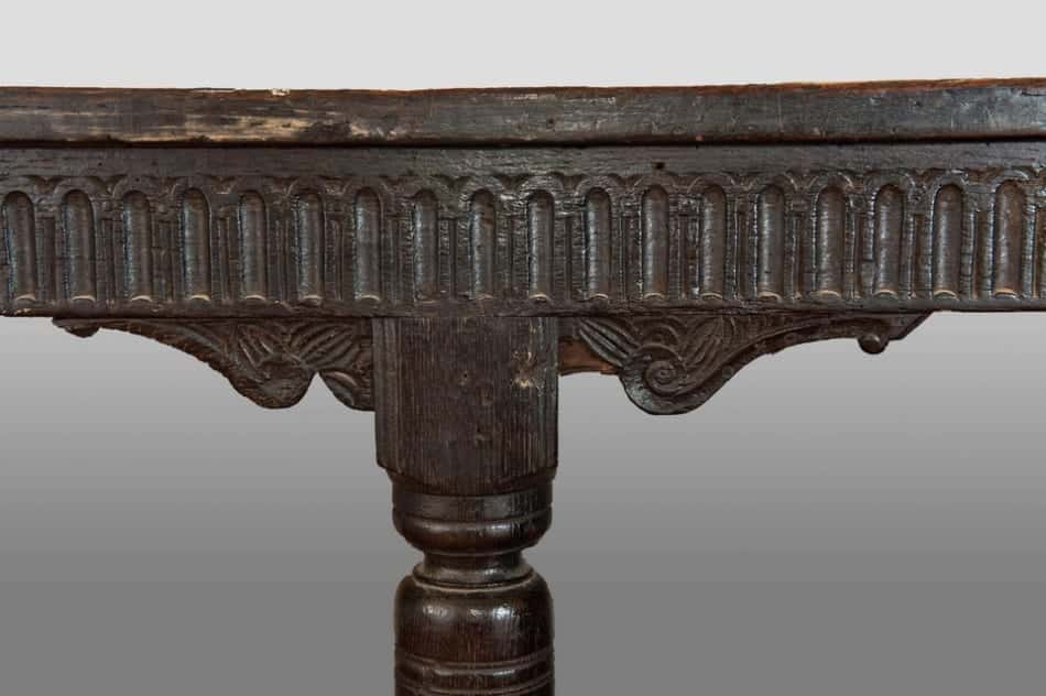 James I joined oak six leg table