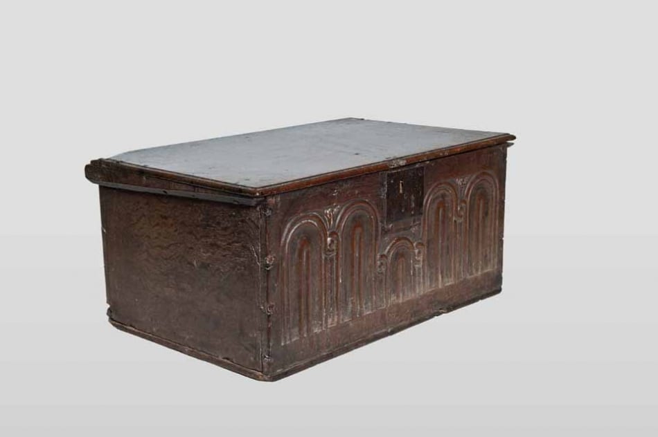 James I carved oak box