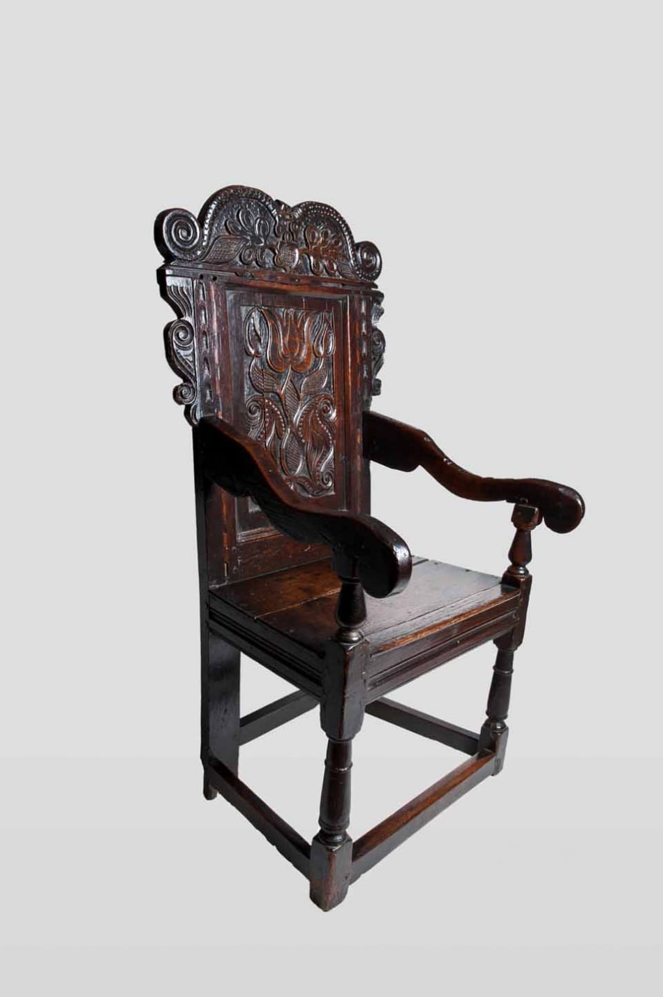 Charles II joined oak armchair